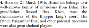 bismillah khan biography in english class 9