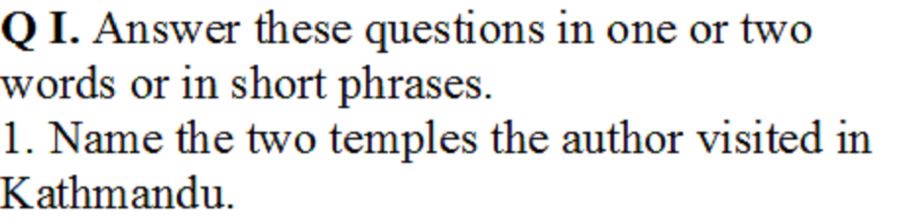 Kathmandu Class 9 Textbook Questions And Answers CBSE English Chapter 10 NCERT Beehive VR SOLVER